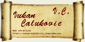 Vukan Čaluković vizit kartica